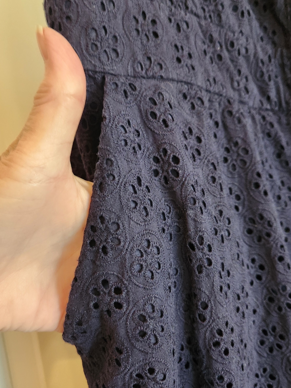 Boden Navy Textured Sleeveless Midi Dress - Picture 8 of 14